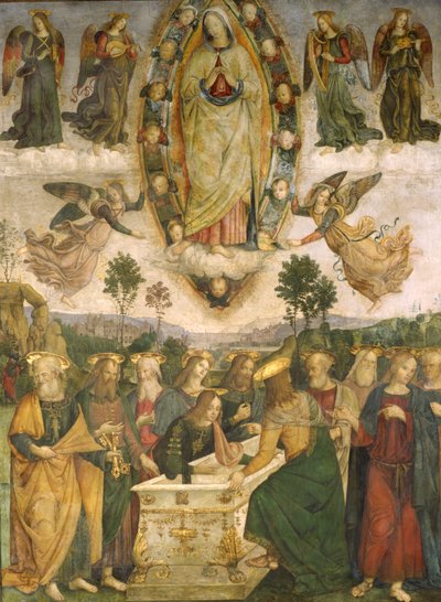 De Tenhemelopneming van de Maagd door Bernardino di Betto Pinturicchio